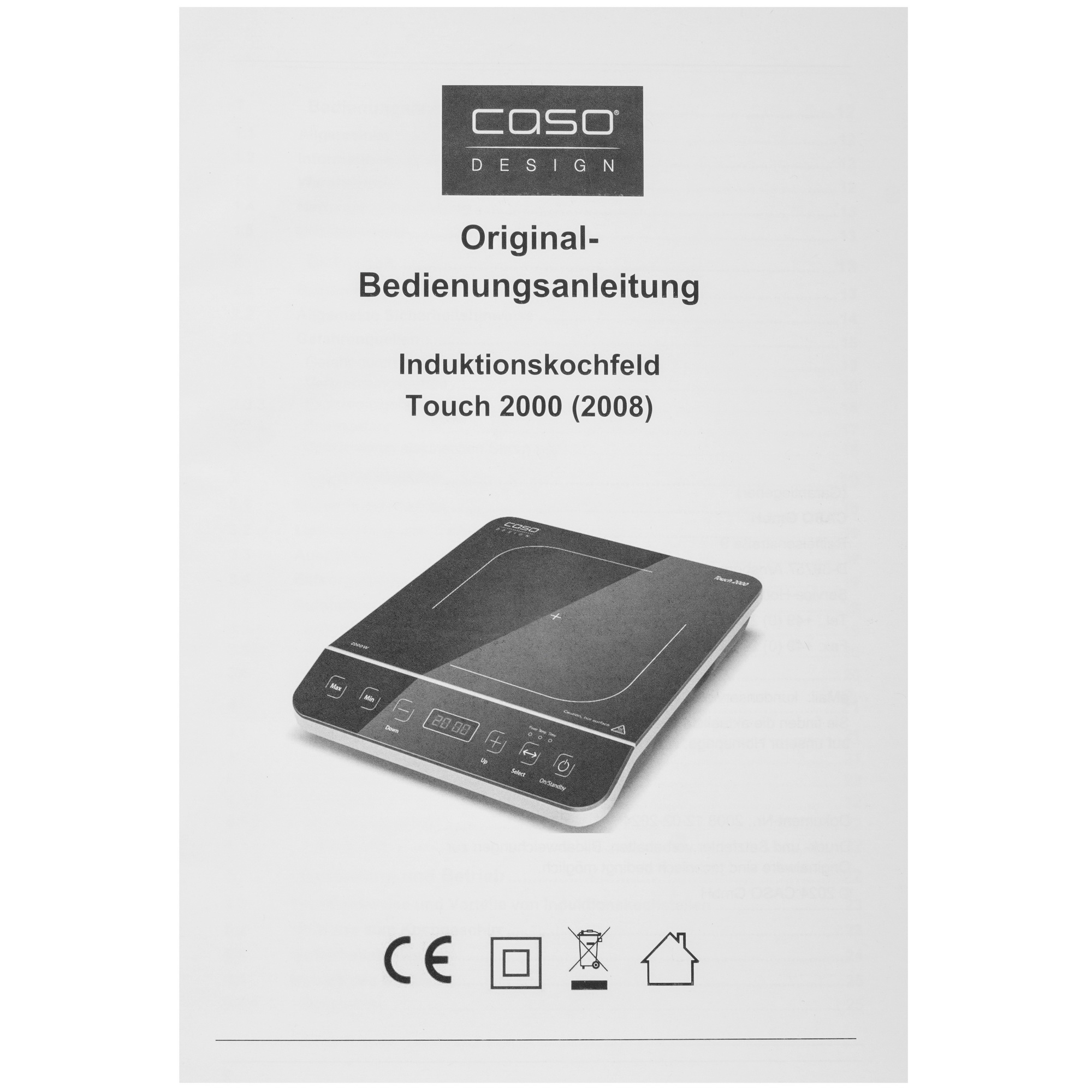 9912261 Плита компактная электрическая CASO Touch 2000 черный STDN-0078651 - Вид №5