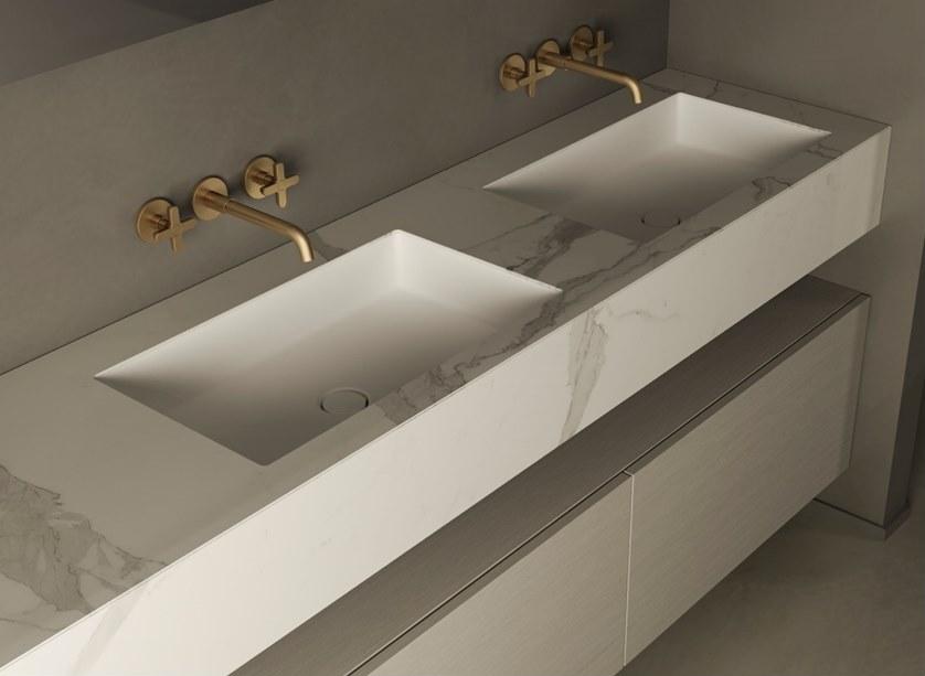 MOMA Design Двойная подвесная тумба под умывальник из керамогранита sun-id-1412411 - Вид №1