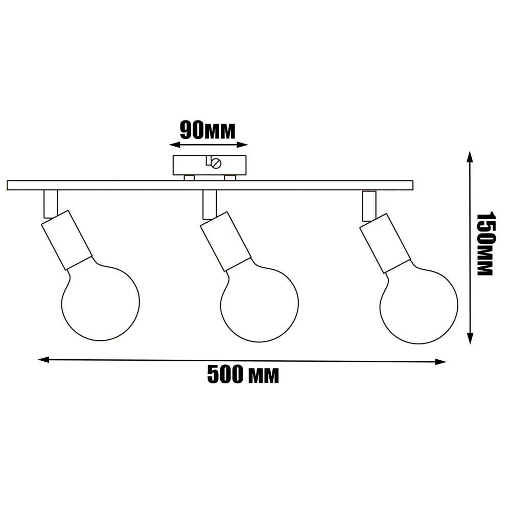 Люстра потолочная Реал КС30463 3 лампы 10 м² цвет черный КЛЮЧНИК STLM-2134030 - Вид №8