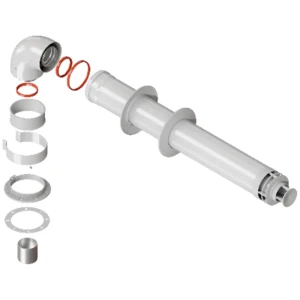 Комплект дымохода Rommer стандарт универсальный 60/100 - 900мм RCA-6010-250900 89345579 STLM-2128549