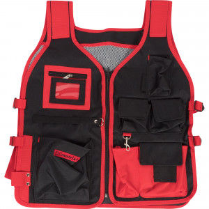 82168333 Жилет для инструмента Matrix, 510х600 мм, полиэстер, цвет чёрный/красный