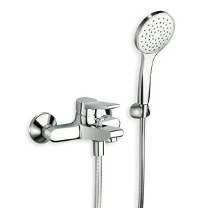 CRIEM100 Внешний смеситель для ванны с картриджем C2 LLC WATER SAVING, гибким шлангом LONG LIFE и ручным душем против известкового налета Cristina Rubinetterie