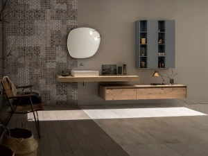 RAB Arredobagno Подвесная тумба под умывальник из дуба Soul wood 21