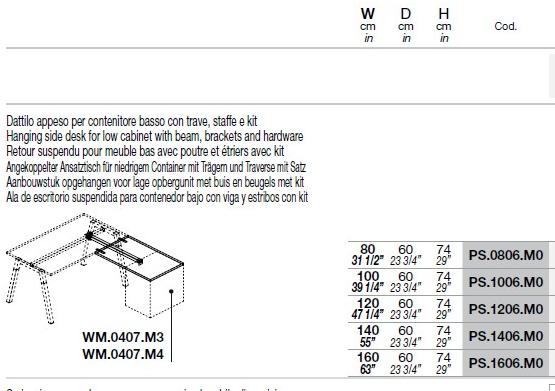 Bralco Рабочий стол со встроенной полкой Polare sun-id-1459030 - Вид №4