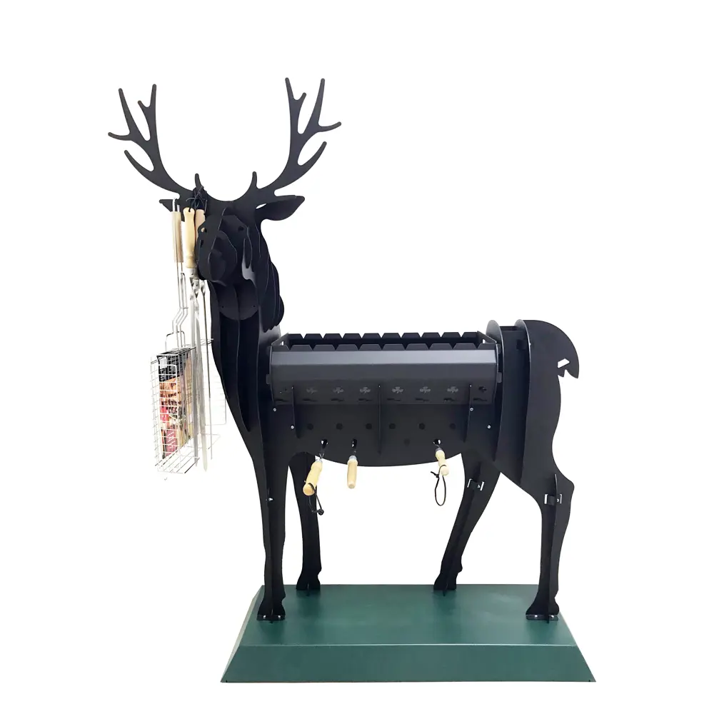 Мангал стационарный Firewood Олень 42.5x90x100.5 см сталь черный STLM-2157635 - Вид №1