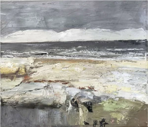 Картина на холсте 100х100 см "Поле" EVENHOME КАРТИНЫ МАСЛОМ 129948 Голубой;серый;разноцветный