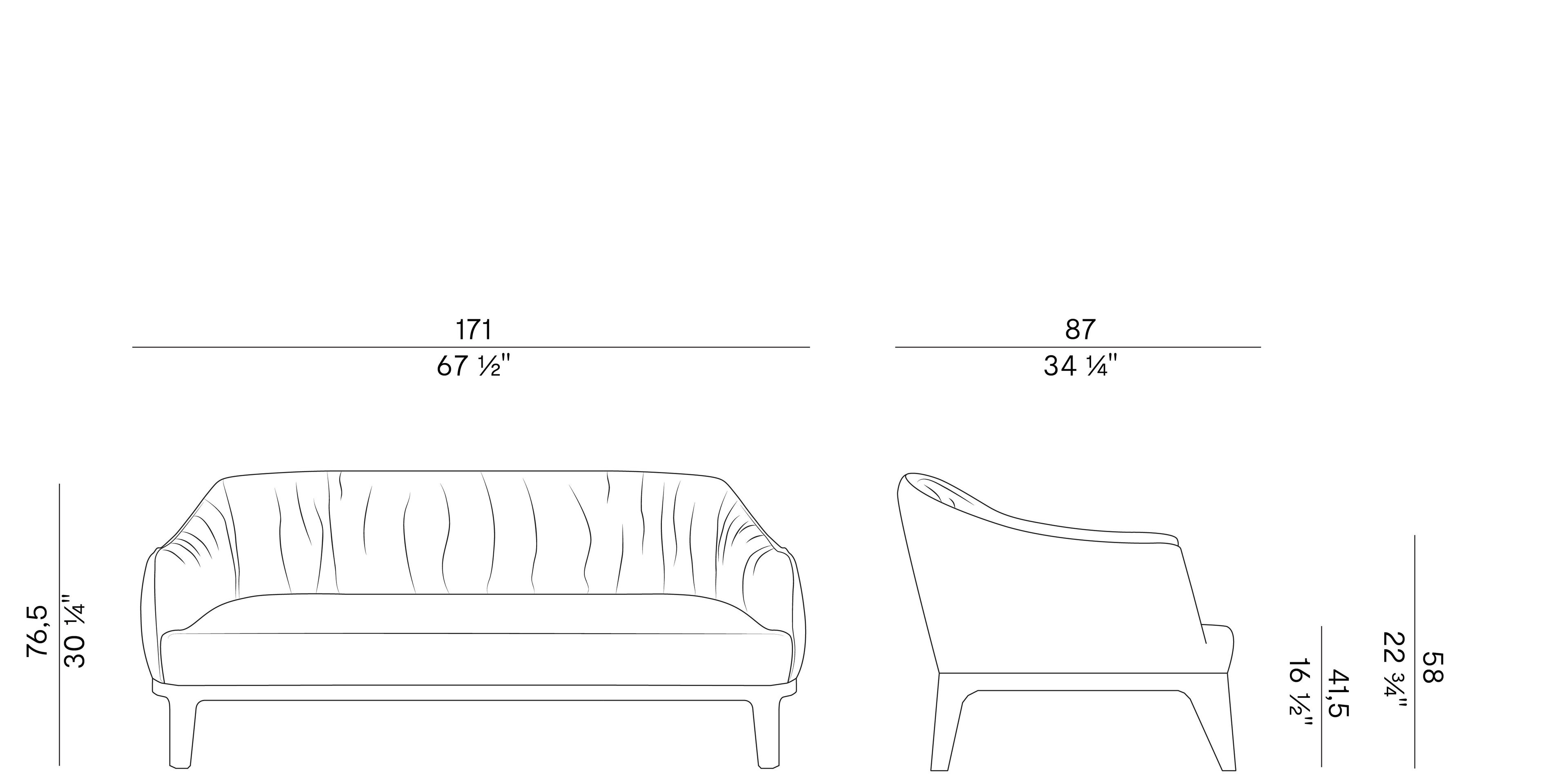 Кожаный диван Potocco ARCH-00109967 - Вид №2