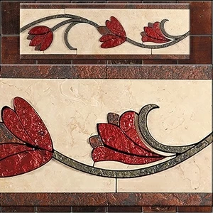 БОРДЮР ИЗ МРАМОРА TL-3 SKALINI FLORAL