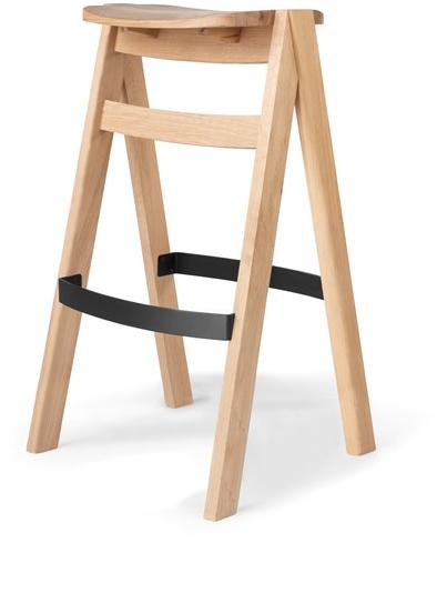 Deadgood Высокий штабелируемый табурет из дуба с подставкой для ног  Lsm - lsh  - Вид №1