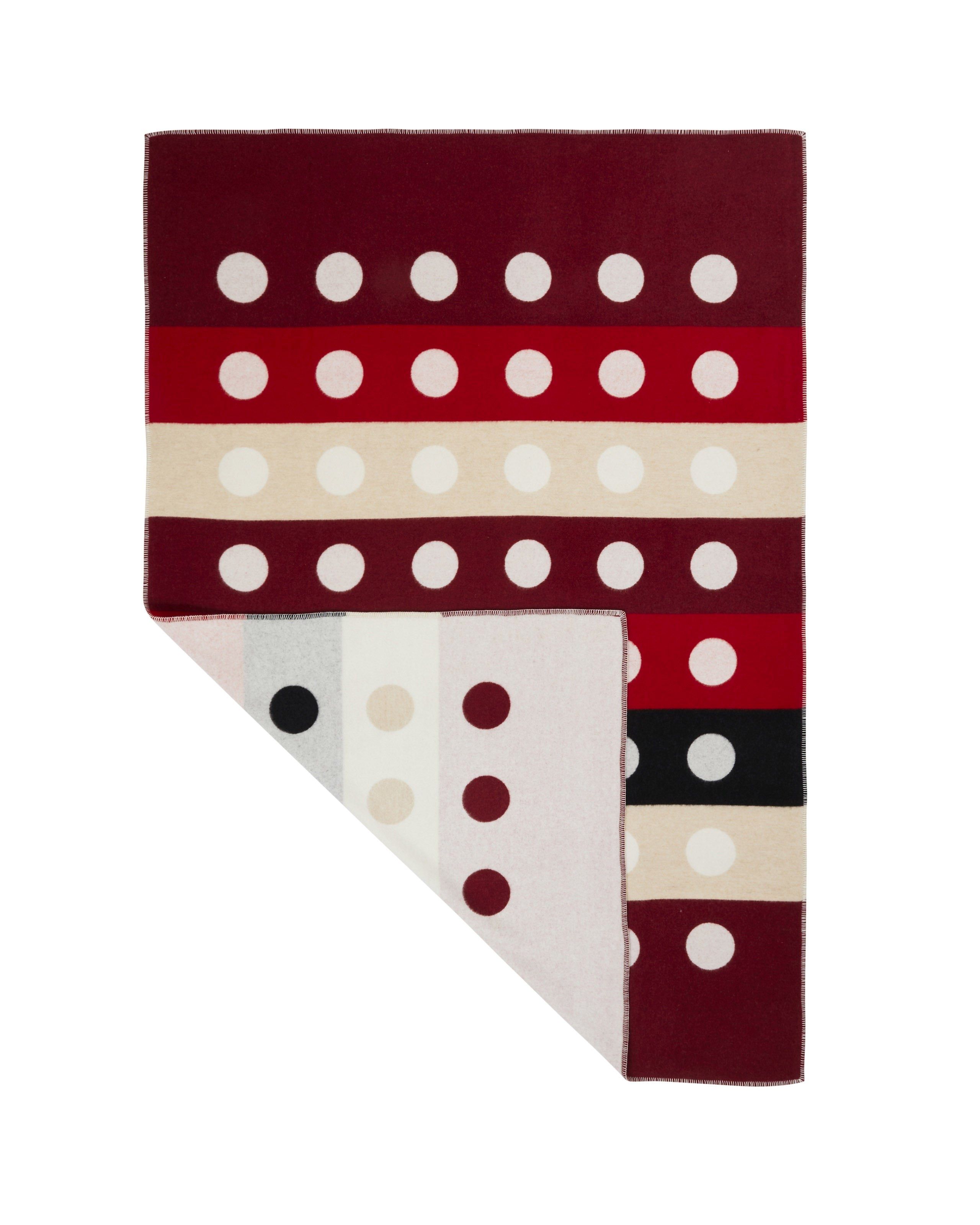 Plaid double face a pois e a righe in lana merino Lanerossi Memory is my Home ARCH-00100382 - Вид №19