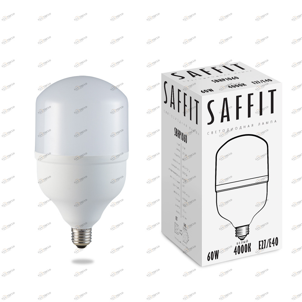 Лампа светодиодная SAFFIT E27-E40 60W 4000K SBHP1060 55096 SAFFIT  00-3956625 Матовый 