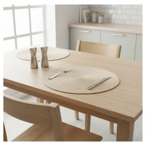 Салфетка под столовые приборы Vidage ø35 см круглая полипропилен цвет солома