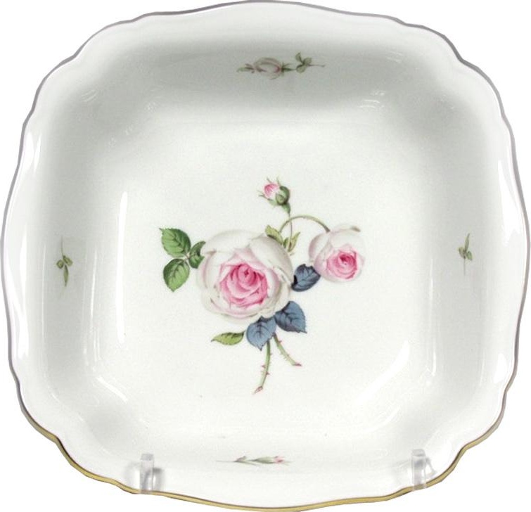 78159 Meissen Салатник квадратный 21см "Белая роза" Фарфор 