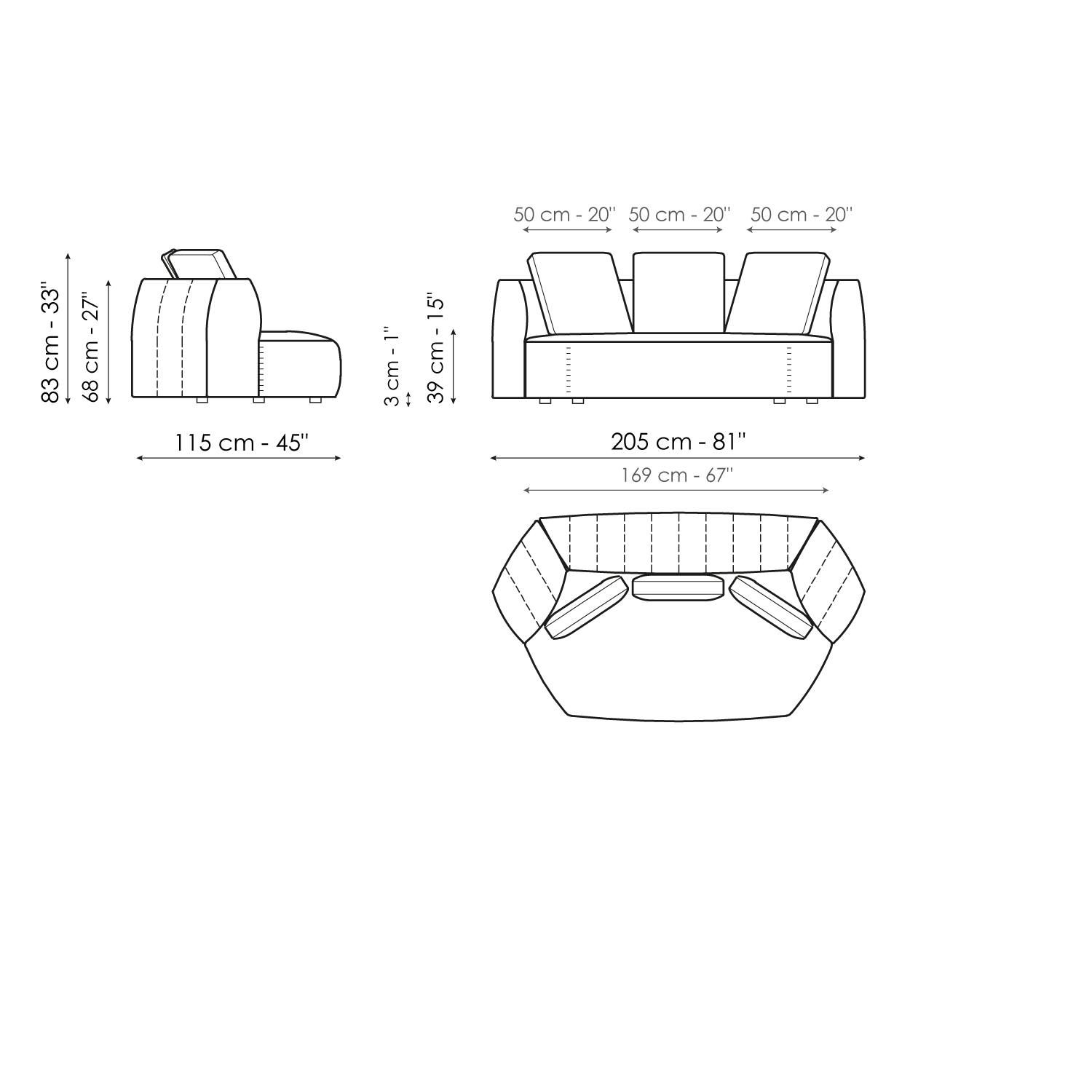 Ткань диван BONALDO PANORAMA NEW ARCH-00086500 - Вид №17
