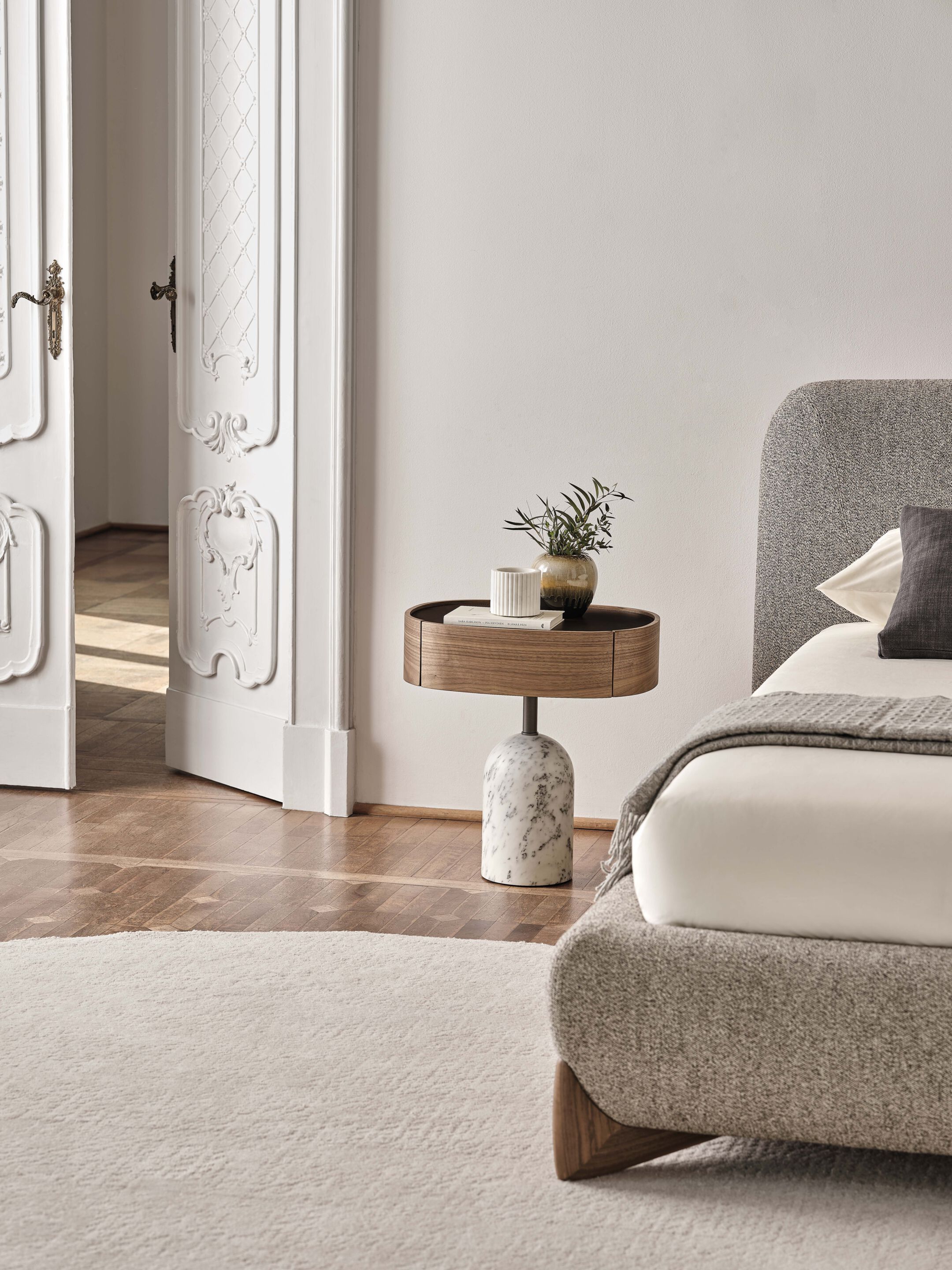 Деревянная двуспальная кровать с мягким изголовьем Porada Soul ARCH-00093084 - Вид №5