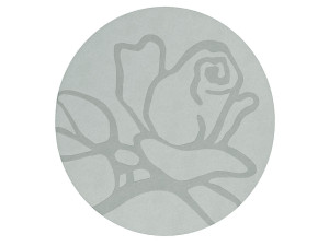 Круглый шерстяной ковер ручной работы