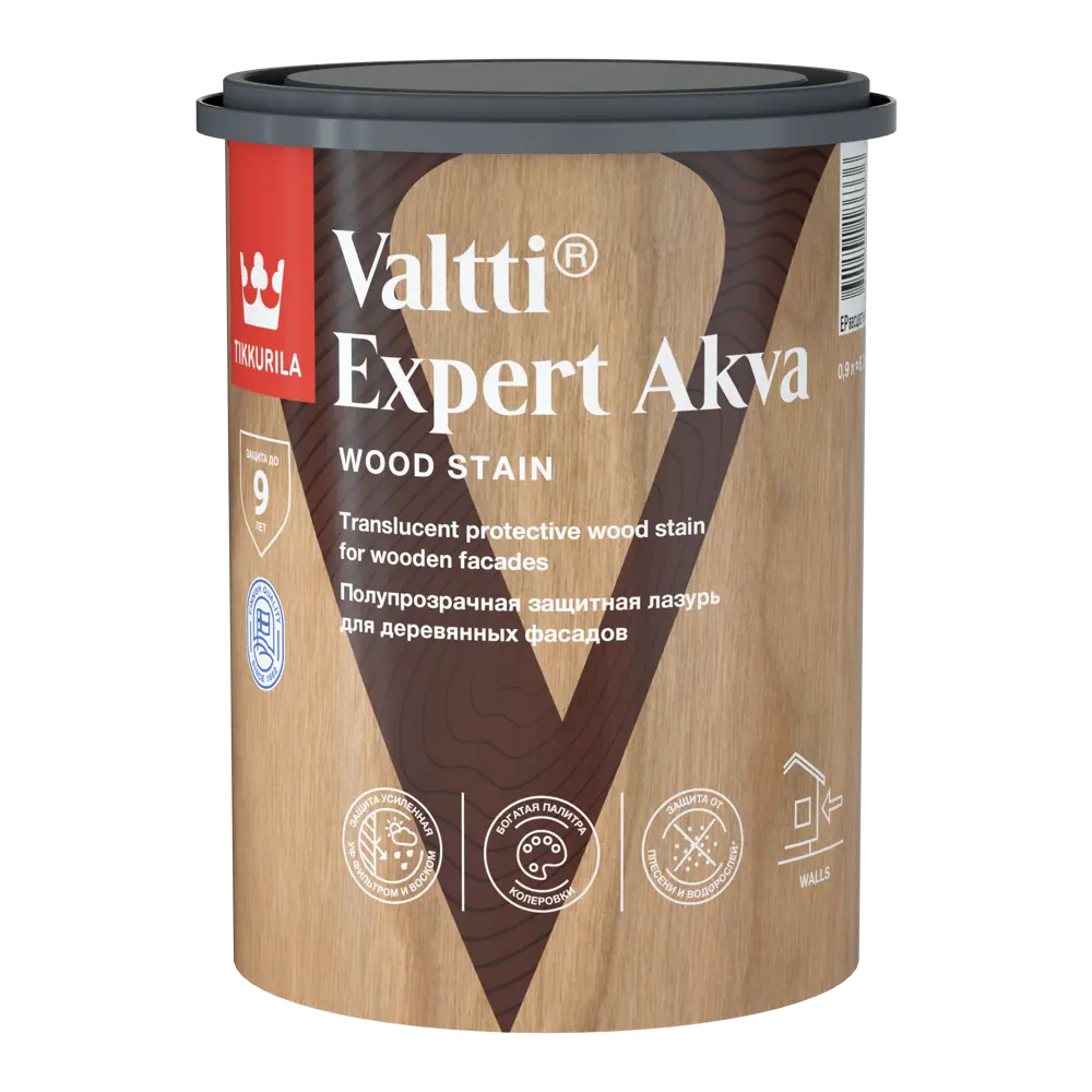 Tikkurila Valtti Expert Akva - защитно-декоративный антисептик для древесины цвета тик 82115528 STLM-0019434 - Вид №1