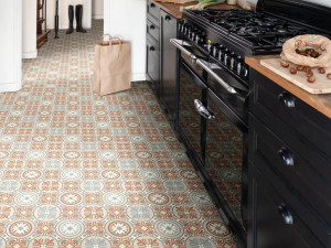 Нескользящий виниловый пол с цементным эффектом