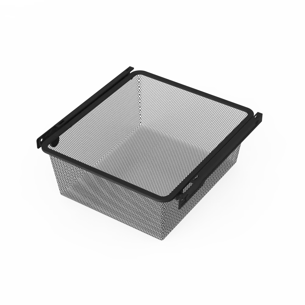 Выдвижная корзина с рамой KONSENSA Лион 36.8x38.6x14.4 см цвет черный 89436153 STLM-2005438  - Вид №1