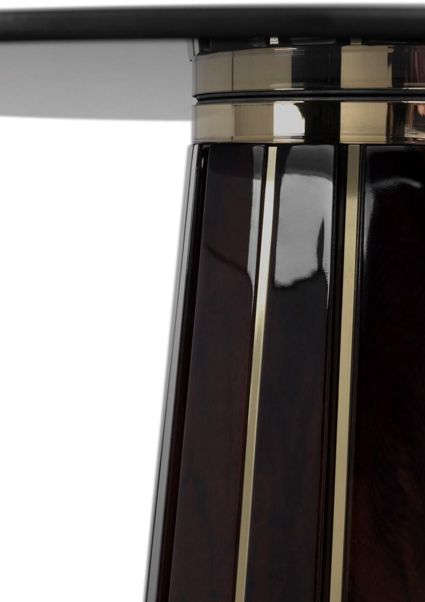 LUXXU Круглый стеклянный высокий журнальный столик Darian sun-id-1462436 - Вид №4