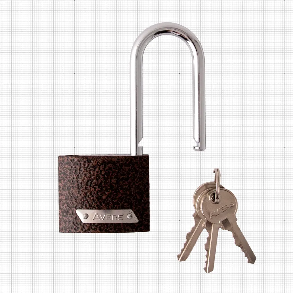 Комплект навесных замков Avers PD-01-50-L 48х50 мм, чугун, 3 шт STLM-2010690 - Вид №1