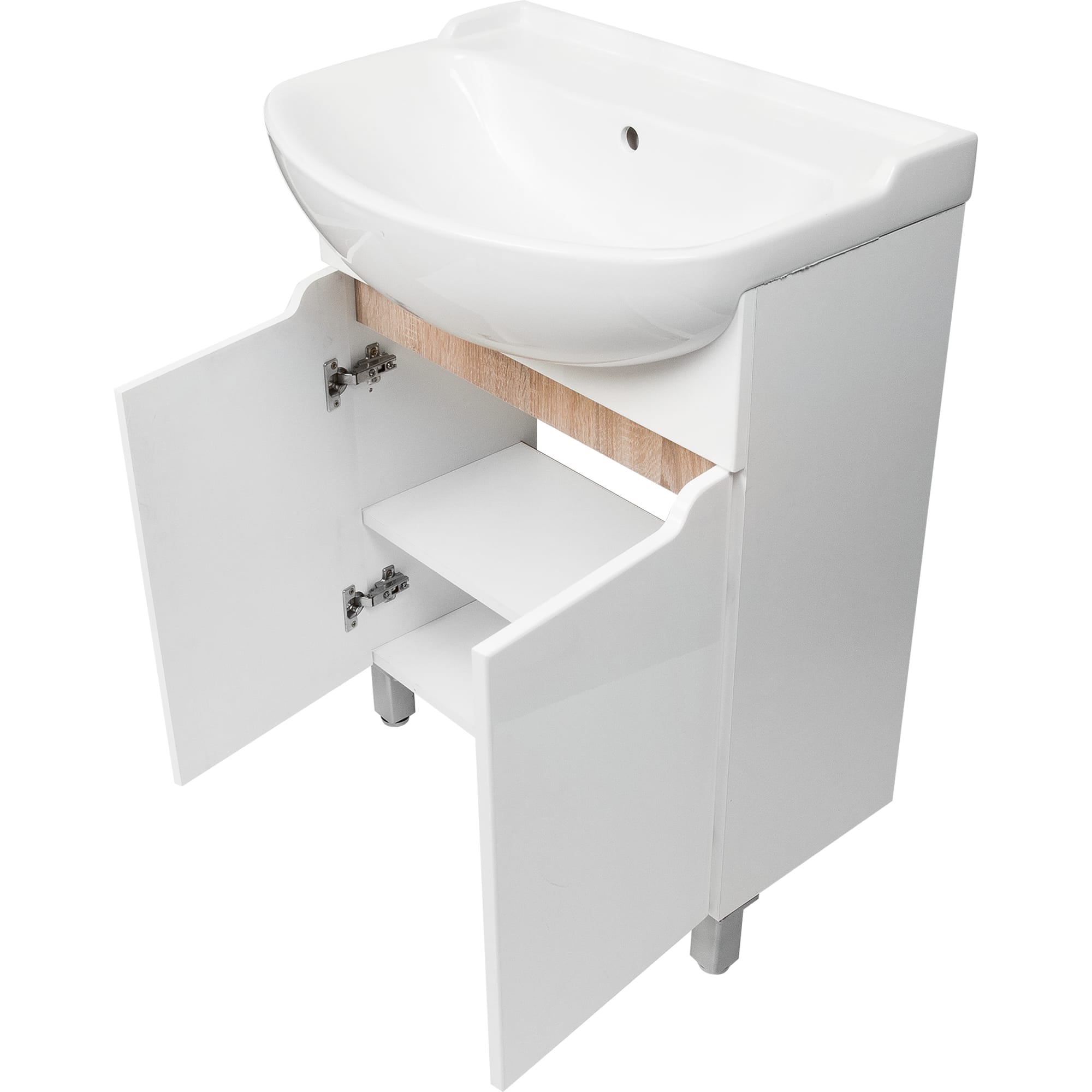 82200411 Тумба под раковину напольная «-50» 48 см цвет белый Руан Santreyd  - Вид №2