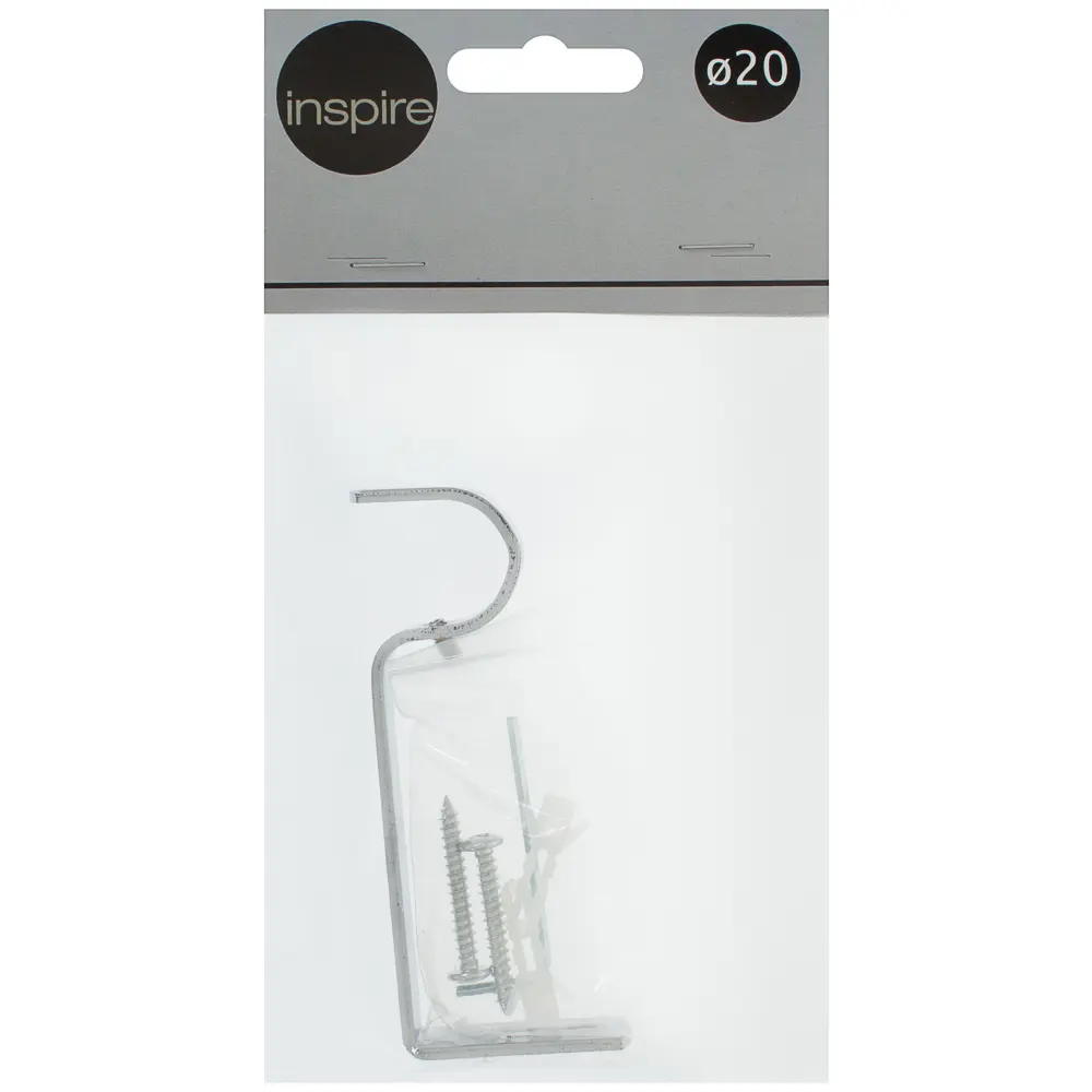 Держатель однорядный простой 8,5 см цвет хром INSPIRE STLM-2157996 - Вид №4