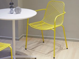 Grado Design Стул из стали с порошковым покрытием с подлокотниками Sketch Skt-ch-d-wa