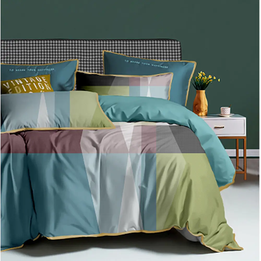 Комплект постельного белья Eclair Стакатто двуспальный сатин разноцветный STLM-2123406