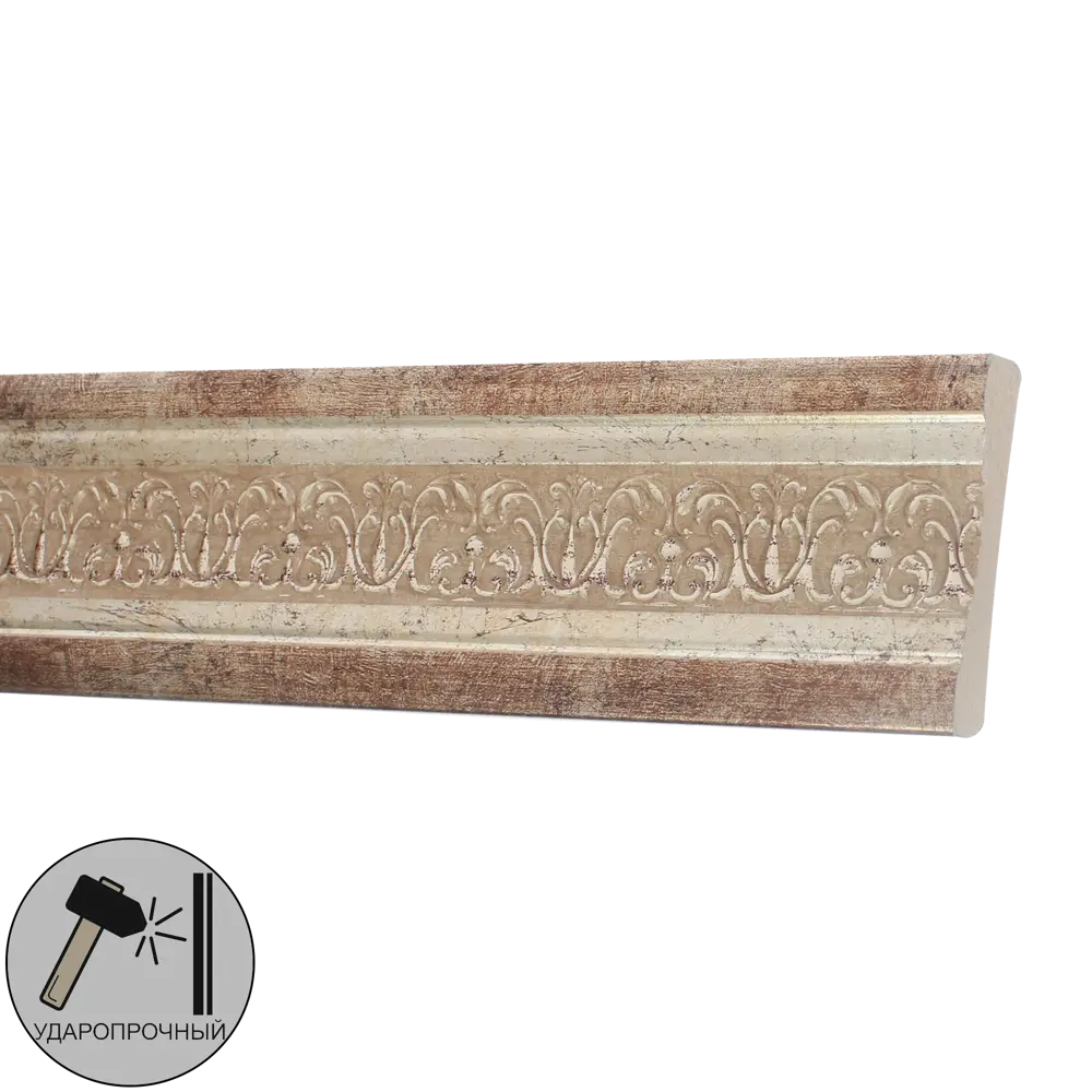 Молдинг настенный полистирол Decomaster 164-127 золотой 11х60x2000 мм STLM-2042371