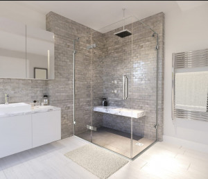 Торцевая панель для монтажа с дверью GHSA700H Merlyn Arysto Хромированный