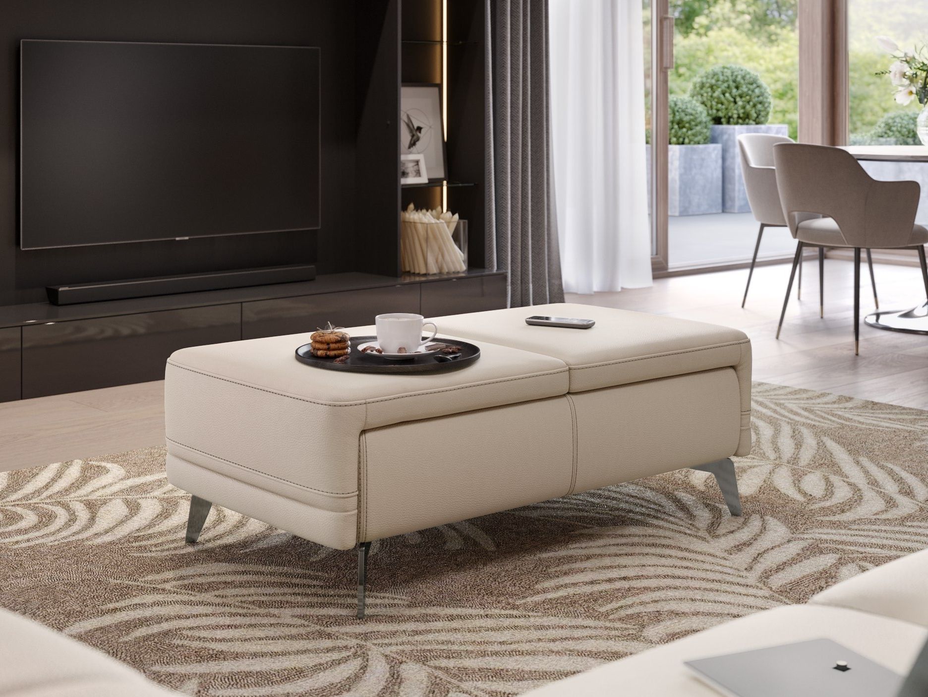 Подставка для ног с кожаной подкладкой Sofanella Палермо ARCH-00016450 - Вид №1