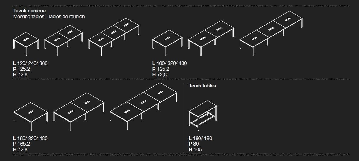 Деревянный прямоугольный стол для совещаний Las Mobili 5th Element ARCH-00135077