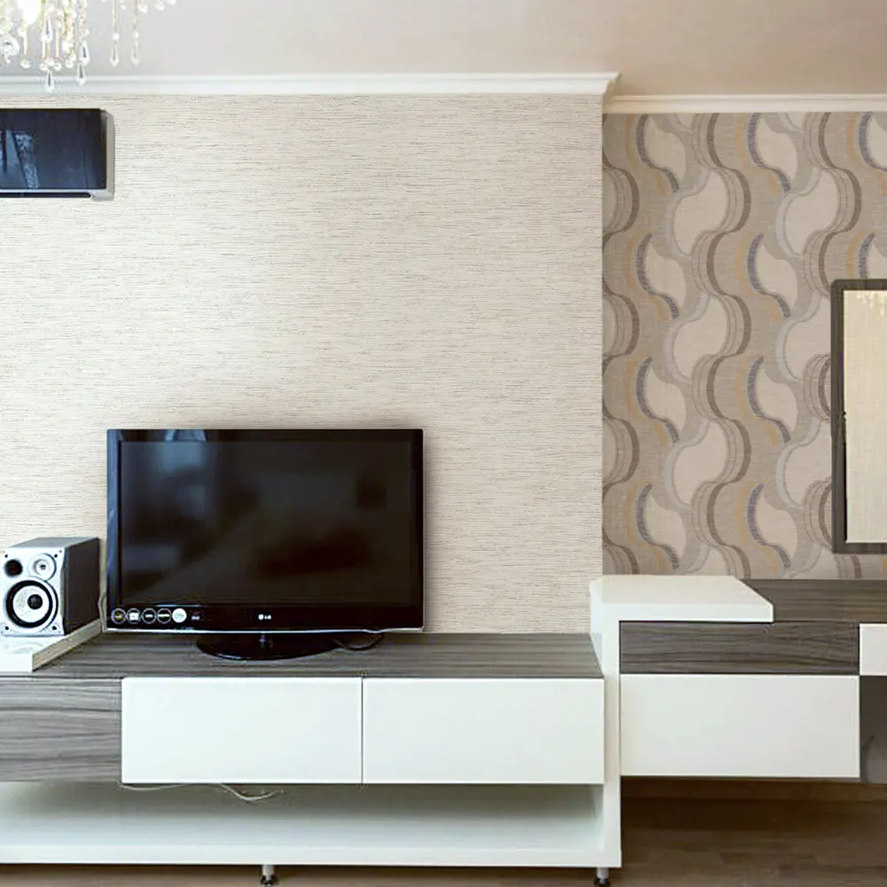 Обои бумажные Московская обойная фабрика Волны бежевые 0.53 м 238932-3 STLM-2122447 - Вид №4