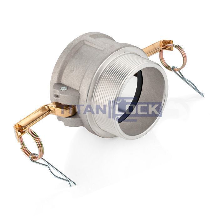 Камлок алюминиевый тип B розетка, наруж. резьба NPT 4", TL400BALN TITAN LOCK  - Вид №3