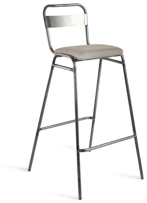 Deadgood Табурет высокий, обитый тканью, со спинкой Working girl Wg1mc/lc - Вид №1