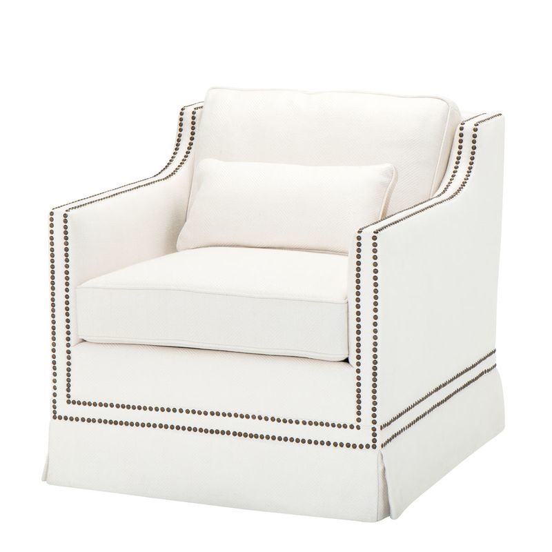 Кресло Frazer от Eichholtz белое EICHHOLTZ ДИЗАЙНЕРСКИЕ, EICHHOLTZ 062215 Белый  - Вид №1