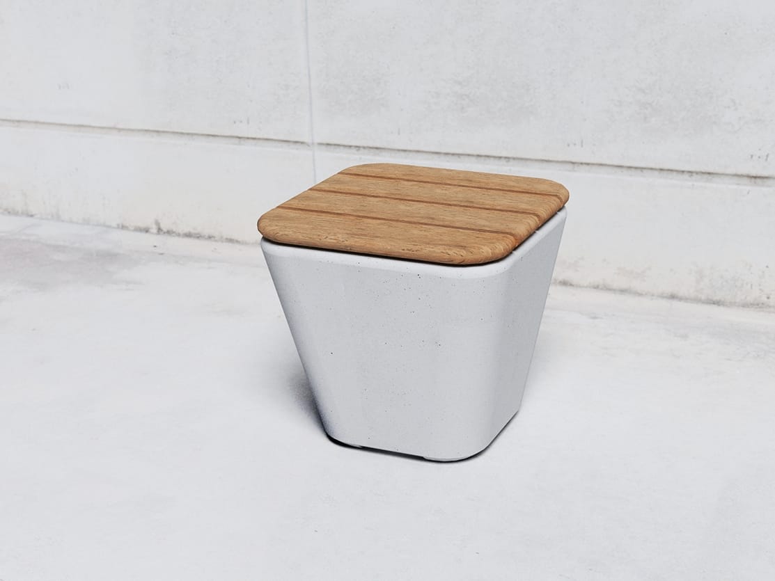 Наружное сиденье из бетона и дерева SIT Smooth ARCH-00090187