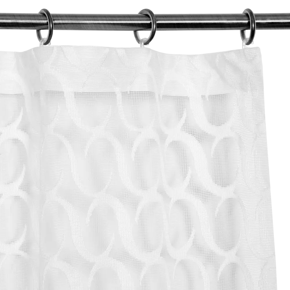 Тюль на ленте «Сканди», 250x260 см, геометрия, цвет белый AMORE MIO STLM-2193035 - Вид №4