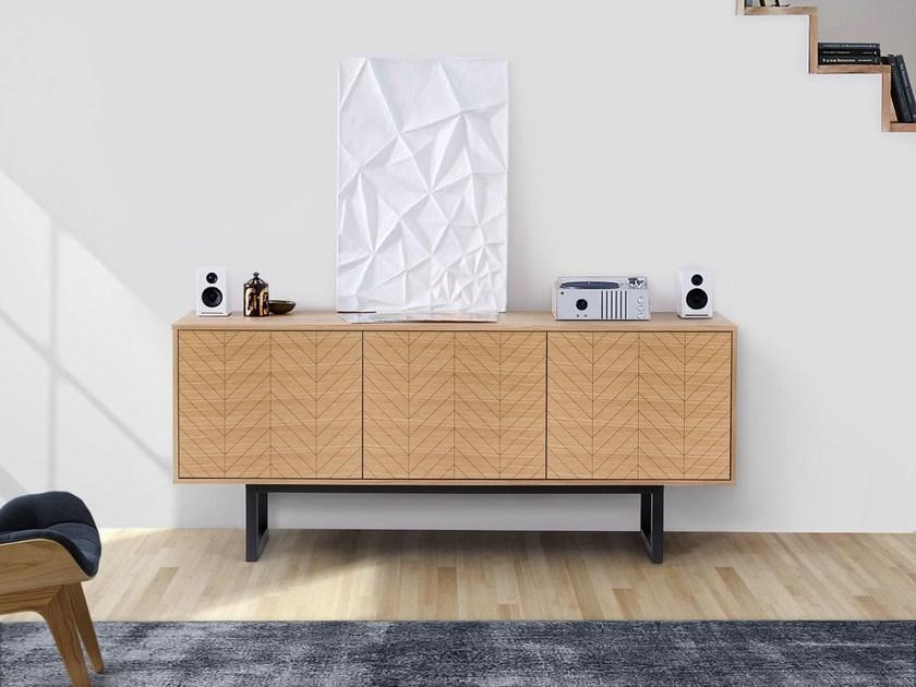 Woodman Комод из фанерованной древесины с распашными дверцами Camden 254215501012 - Вид №2