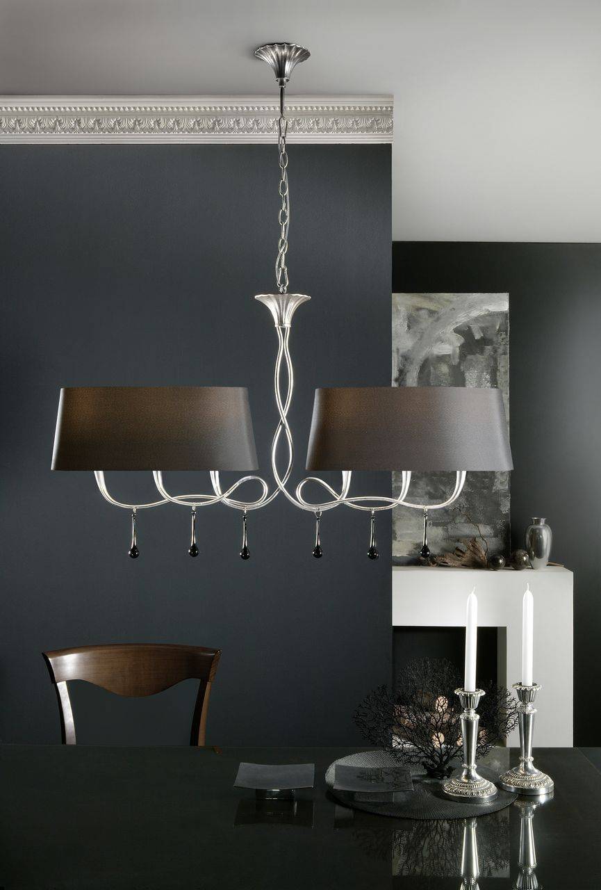 Подвесной светильник Mantra Paola Painted Silver 3531 MANTRA ДИЗАЙНЕРСКИЕ, PAOLA PAINTED SILVER 058070 Черный  - Вид №1