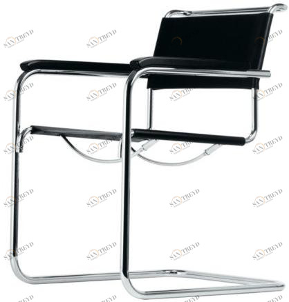 Thonet Консольное кожаное кресло с подлокотниками S 33 sun-id-1488170
