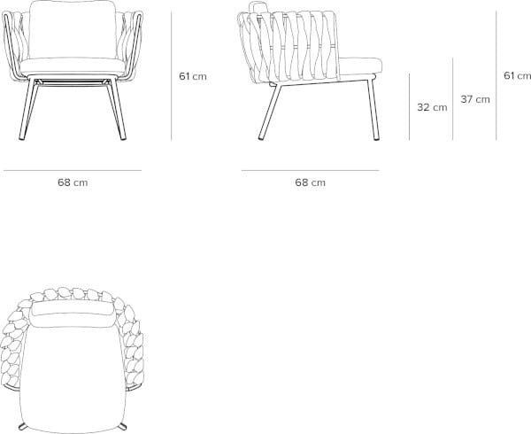 Мягкий тканевый стул с подлокотниками TRIBÙ Tosca ARCH-00002361 - Вид №6