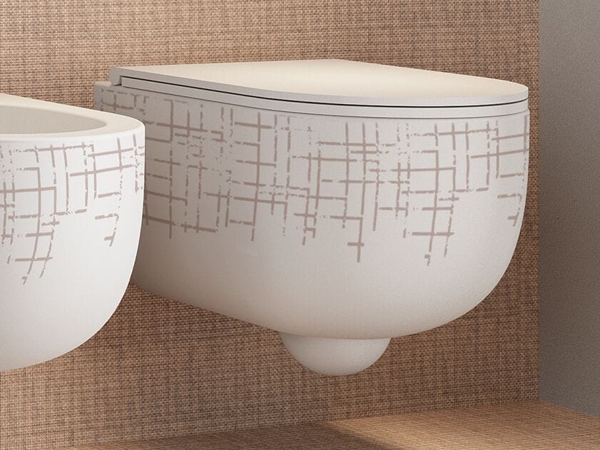 Керамический подвесной туалет без бриды Inkiostro Bianco система InkBath ARCH-00051852 - Вид №1