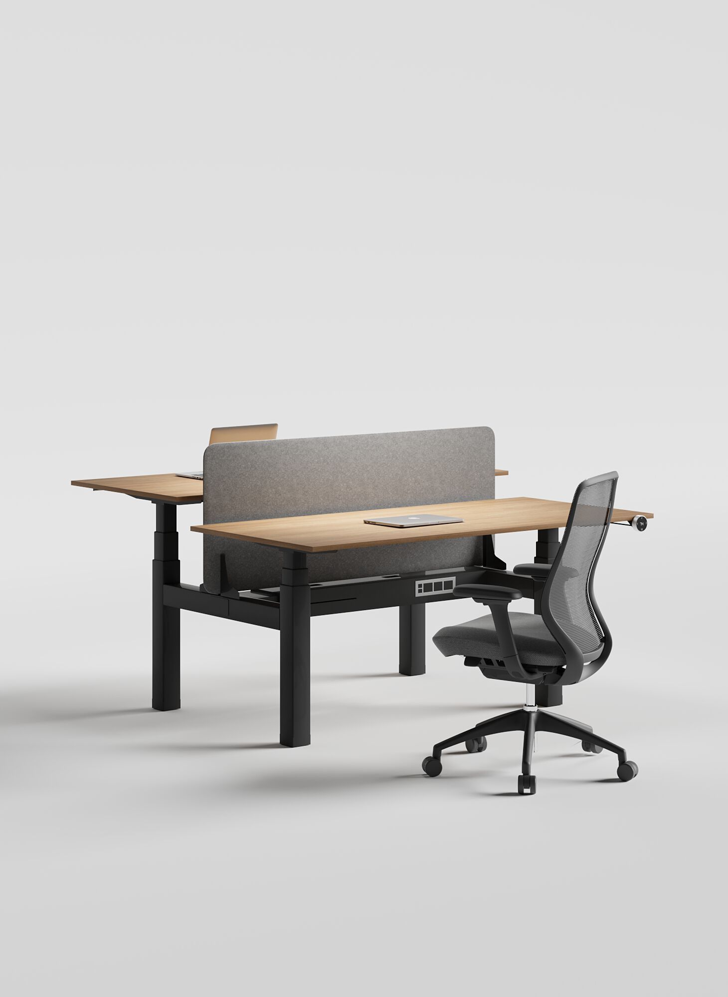 Деревянный стол с регулируемой высотой и звукопоглощающими перегородками WORKSPACE MAX CLUSTER OF 2 ARCH-00047187 - Вид №2