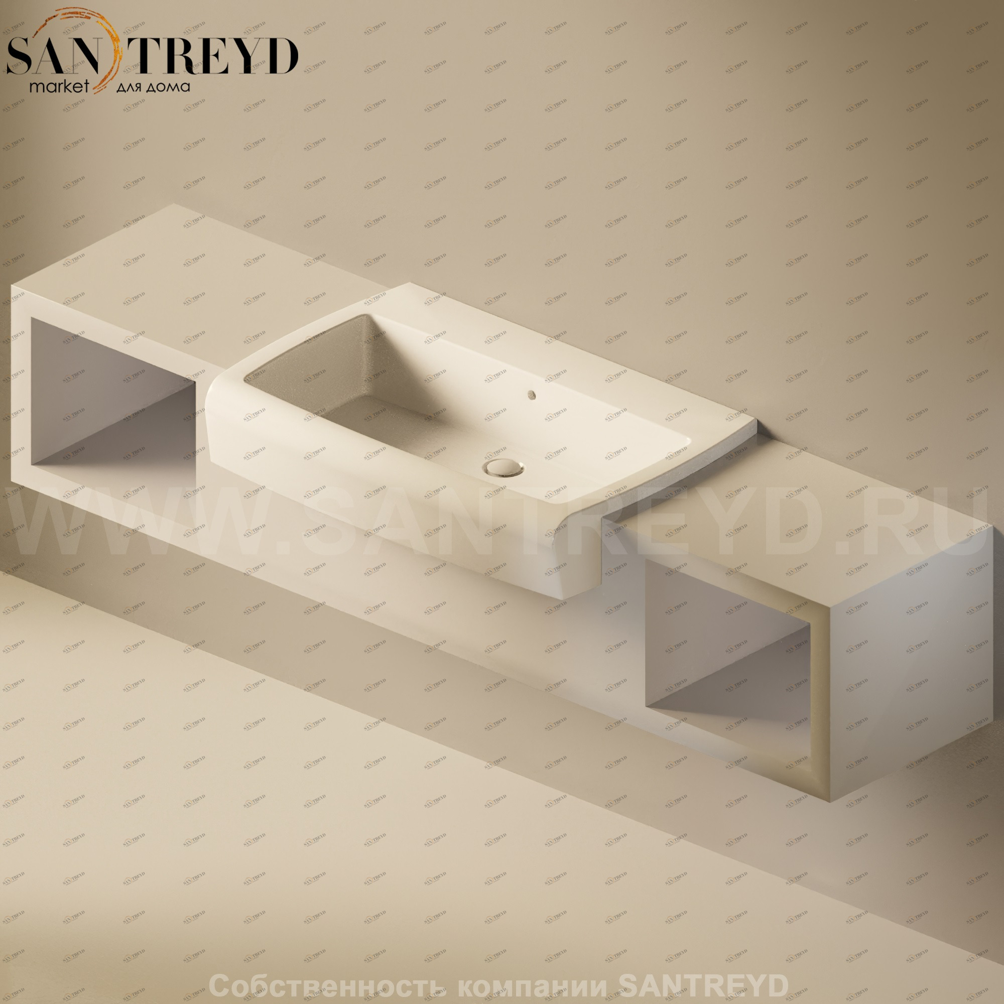 Flaminia UNA Консоль для раковины от 200 до 240 см с местом хранения серая UNA90V2.7047 Ceramica Flaminia UNA90V27047