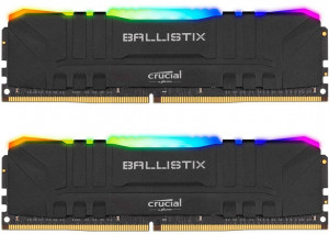 BL2K32G36C16U4BL 64gb kit (32gbx2) ddr4 3600mt/s cl16 unbuffered dimm 288 pin ballistix black rgb Crucial