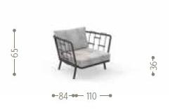 Talenti Садовое кресло из ткани с подлокотниками Soho Sopl - Вид №6