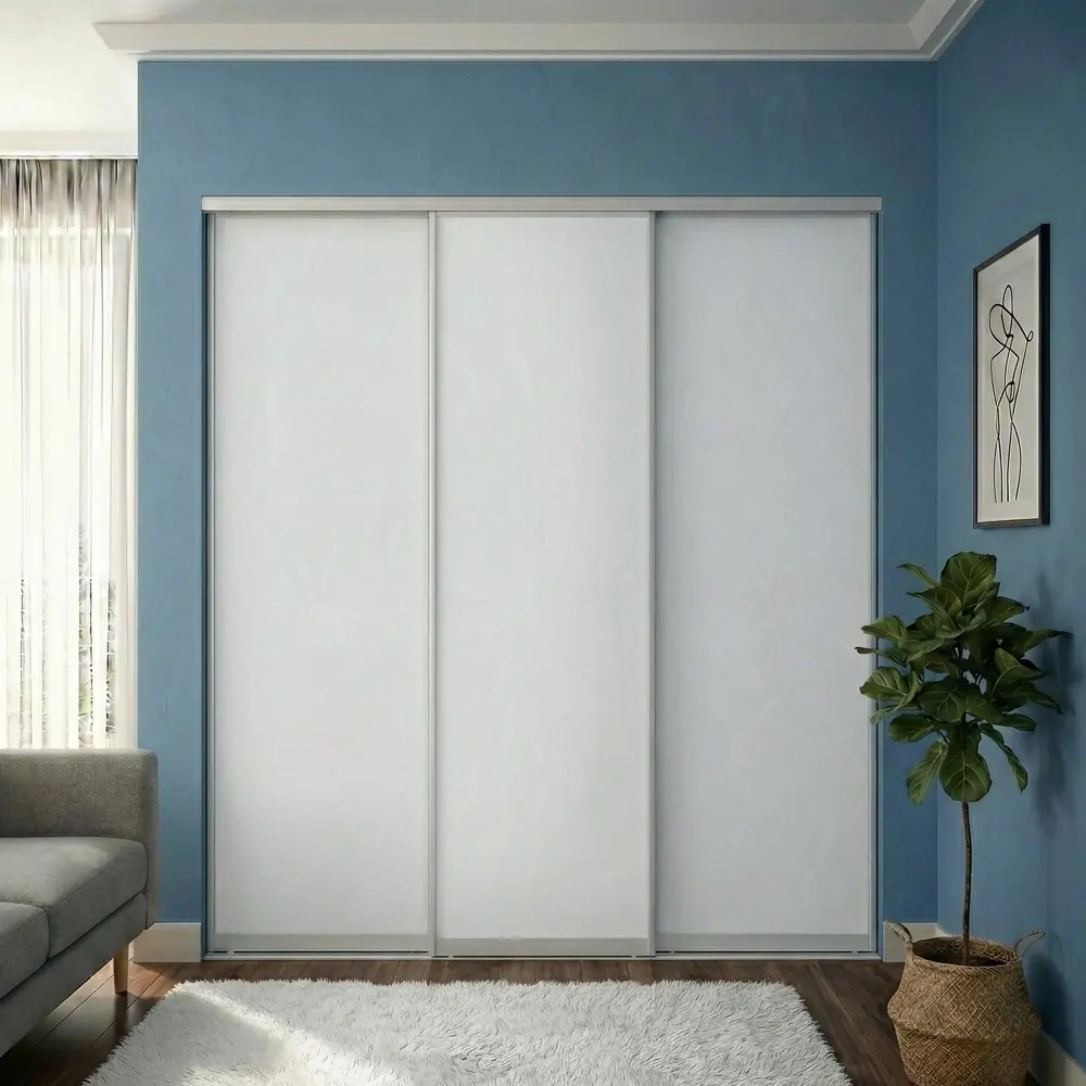 Дверь-купе KONSENSA 255.5x70.4 см МДФ цвет белый профиль матовое серебро STLM-2167054 - Вид №9