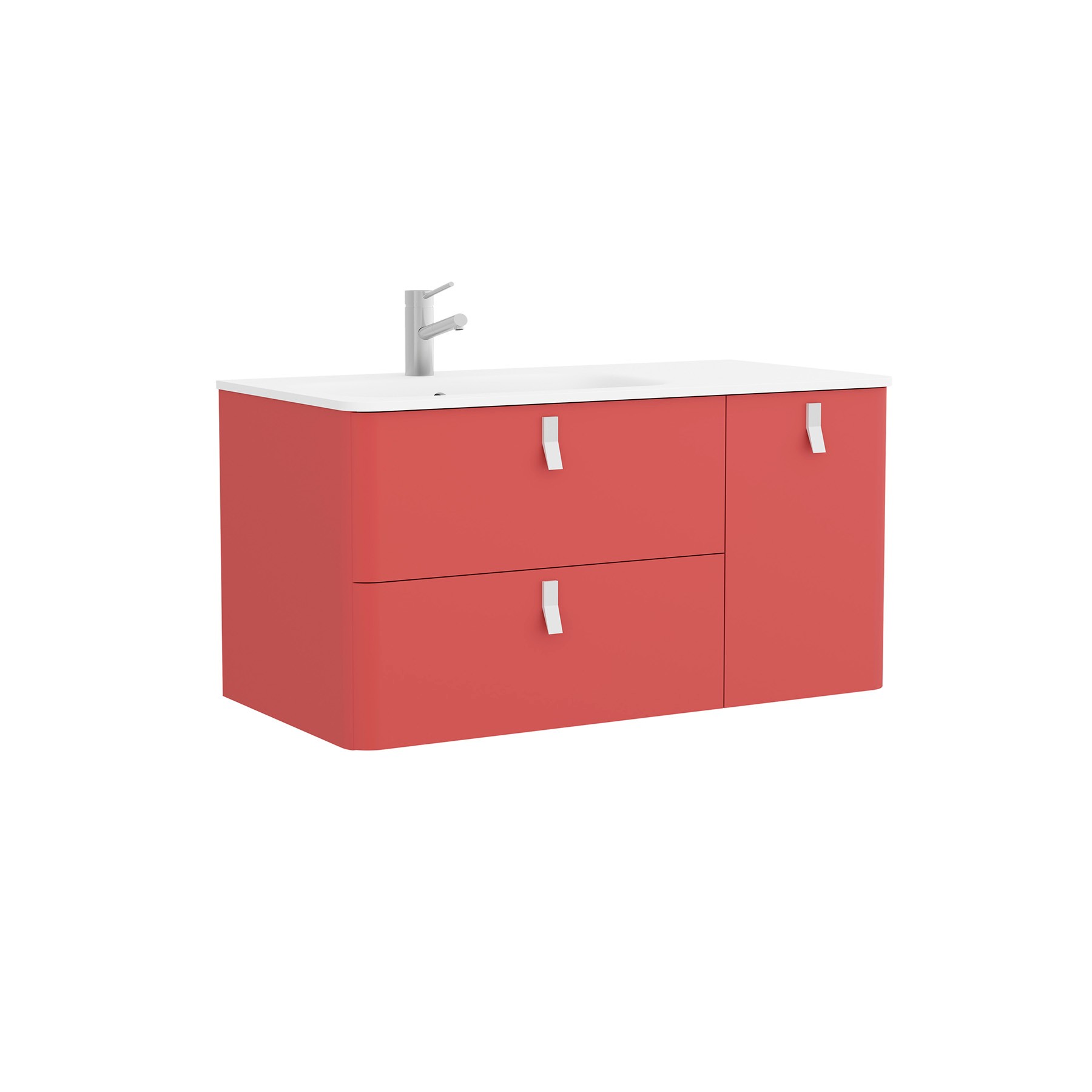 24638 SALGAR Мебель для умывальника UNIIQ 1200 правая ROJO Рохо  - Вид №3